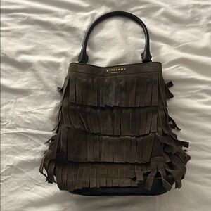 BURBERRY PRORSUM SUEDE BUCKET BAG